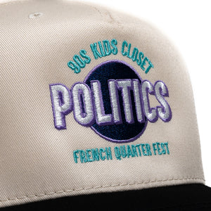 Politics x 90's Kid's Closet Fest Snapback - Creme/Black
