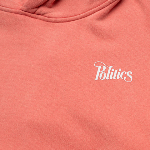 Politics Core Script Hoodie - Rush Red