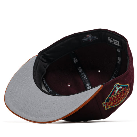 New Era x Politics Gwinnett Stripers 59FIFTY Fitted Hat - Maroon/Orange