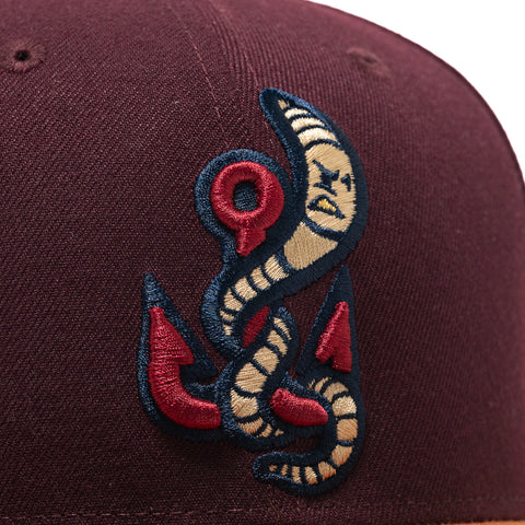 New Era x Politics Gwinnett Stripers 59FIFTY Fitted Hat - Maroon/Orange