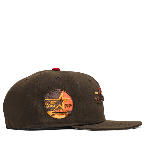New Era x Politics Houston Astros 59FIFTY Fitted - Walnut/Scarlet