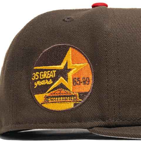 New Era x Politics Houston Astros 59FIFTY Fitted - Walnut/Scarlet