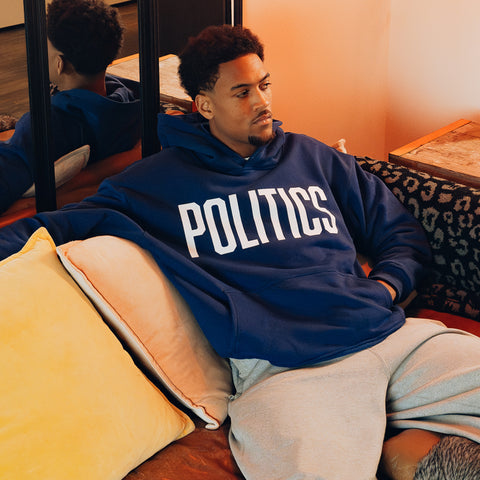 Politics Brick Logo Hoodie - Navy