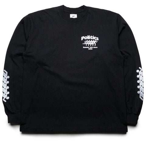 Politics Running L/S Tee - Black