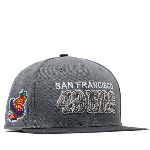New Era x Politics San Francisco 49ers 59FIFTY Fitted Hat - Smoke Grey