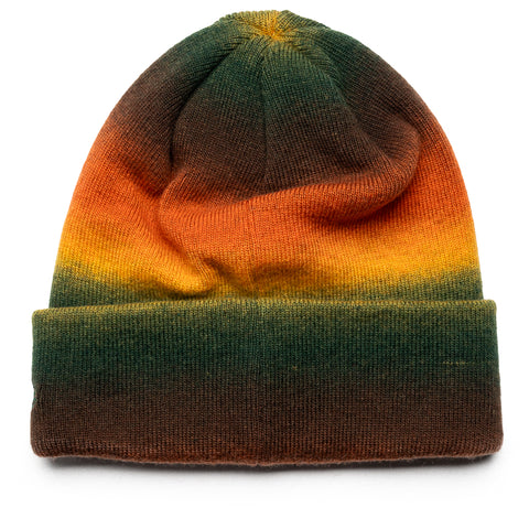 Politics Sub Knit Beanie - Dark Green/Orange