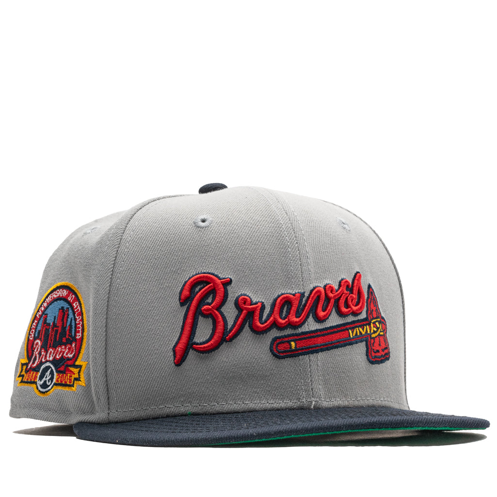 New Era x Politics Atlanta Braves 59FIFTY Fitted Hat - Grey/Navy