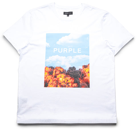 Purple Brand Above & Below Tee - White