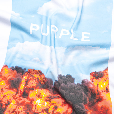 Purple Brand Above & Below Tee - White
