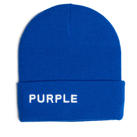 Purple Brand Acrylic Beanie - Blue