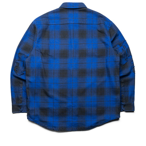 Purple Brand Gothic P Flannel Shirt - Blue