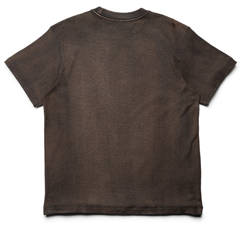 Purple Brand Worn Gothic Wordmark Overdye Tee - Orange