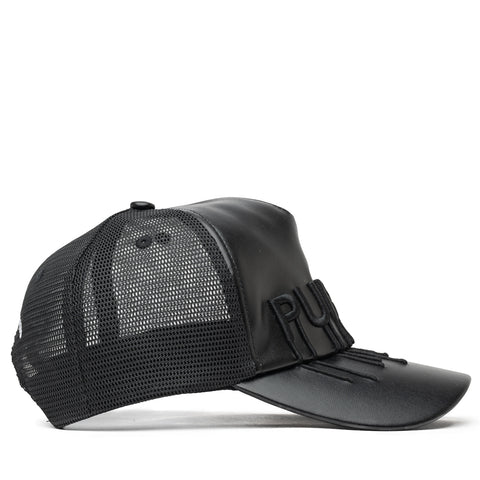 Purple Brand PU Trucker Hat - Black