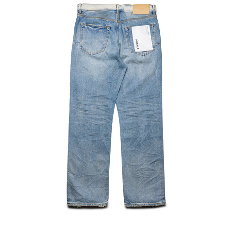 Purple Brand Mid Rise Straight Leg Basalt Distressed Jean - Light Indigo