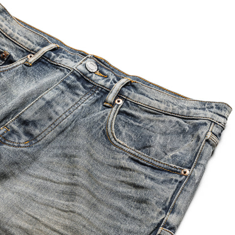 Purple Brand Mid Rise Slim Straight Leg Glow Dirty Jean - Light Indigo