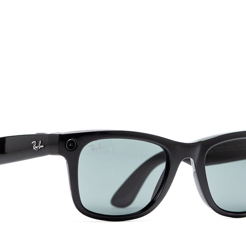Ray-Ban Meta Wayfarer (Size 53) - Shiny Black/G15 Green