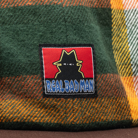 Real Bad Man RBM Flannel Hat - Green/Brown