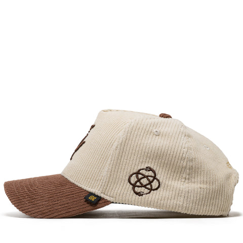 Reference Paradise Corduroy Snapback - Cream/Brown