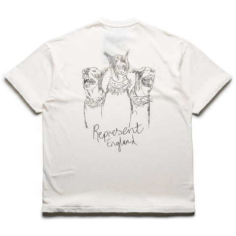 Represent Hand Drawn Thoroughbred Dogs Tee - Washed Ecru