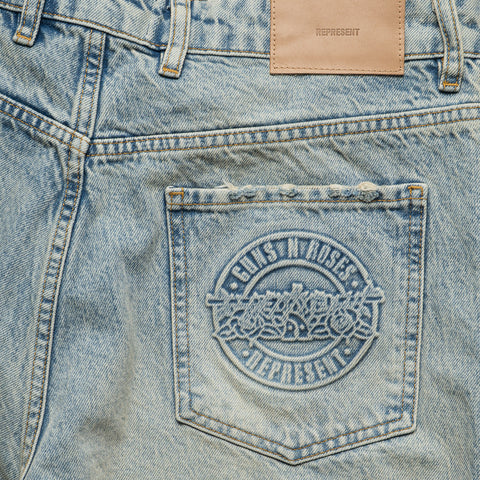 Guns N' Roses x Represent Denim Pants - Light Vintage Blue