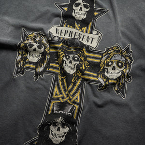 Guns N' Roses x Represent Cross Tee - Stained Black
