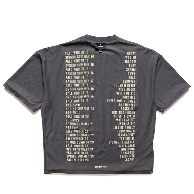 Represent Reversible Living Legacy Tour Tee - Sun Fade Grey