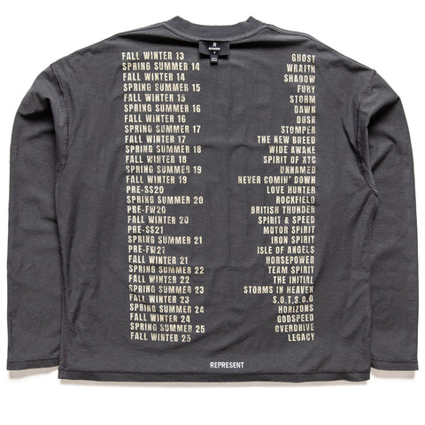 Represent Reversible Living Legacy Tour L/S Tee - Sun Fade Grey