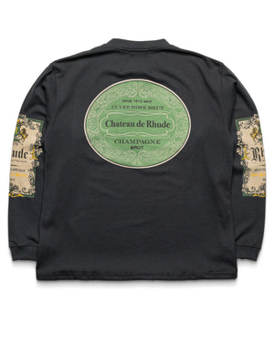 Rhude Bordeaux Reserve L/S Tee - Vintage Black/Green