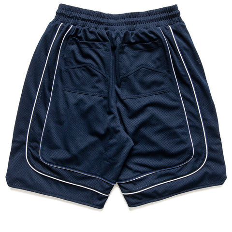 Rhude Baggy Collegiate Logo Short - Navy/Cream