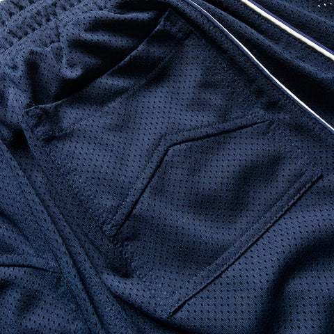 Rhude Baggy Collegiate Logo Short - Navy/Cream