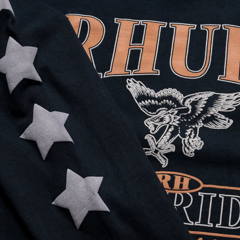 Rhude Cambridge State Champs L/S Tee - Vintage Black