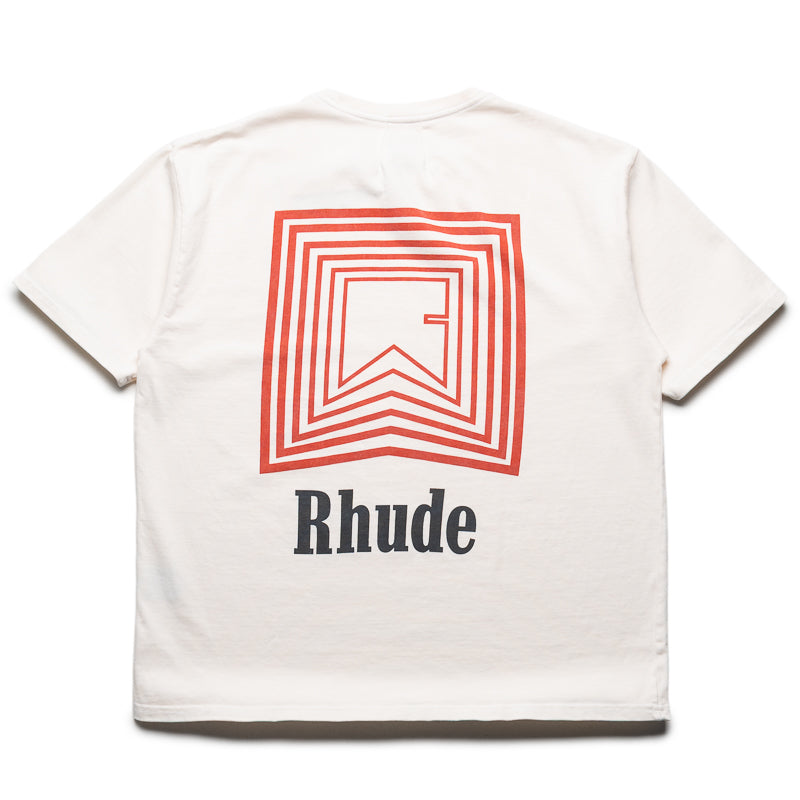 【関税込み】Rhude オフホワイト Chevron Logo Repeat Tシャツ Sneaker Politics