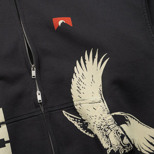 Rhude Eagle Pass Zip Up Hoodie - Vintage Black/White