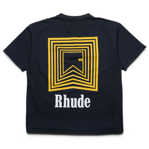 Rhude Chevron Logo Repeat Tee - Vintage Black