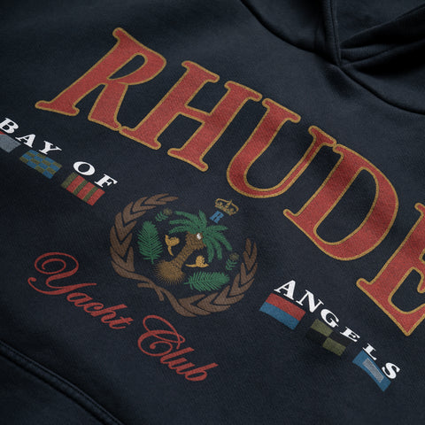 Rhude Bay Of Angels Yacht Hoodie - Vintage Black