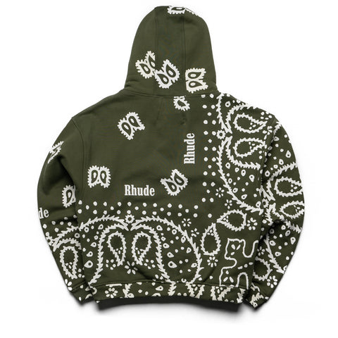 Rhude Bandana Hoodie - Olive