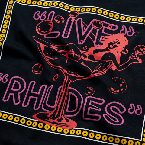 Rhude Live Rhudes Tee - Vintage Black