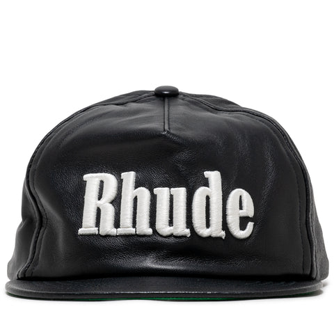 Rhude Logo Leather Hat - Black