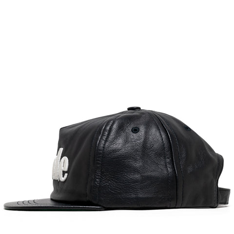 Rhude Logo Leather Hat - Black