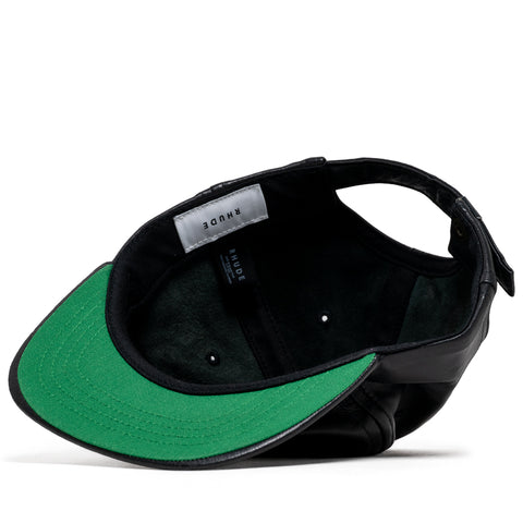 Rhude Logo Leather Hat - Black