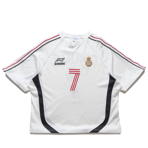 Rhude Lundun Soccer Jersey - White/Black