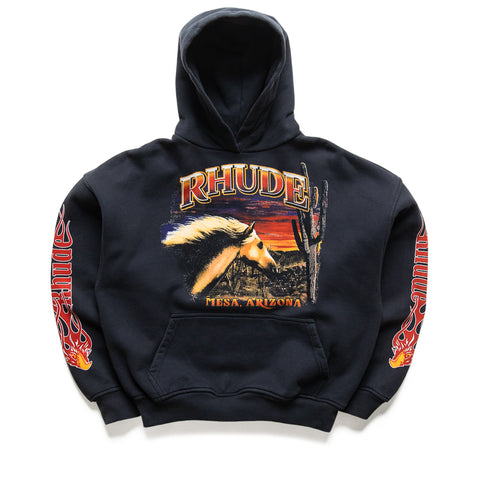 Rhude Mesa Stallion Hoodie - Vintage Black/Red