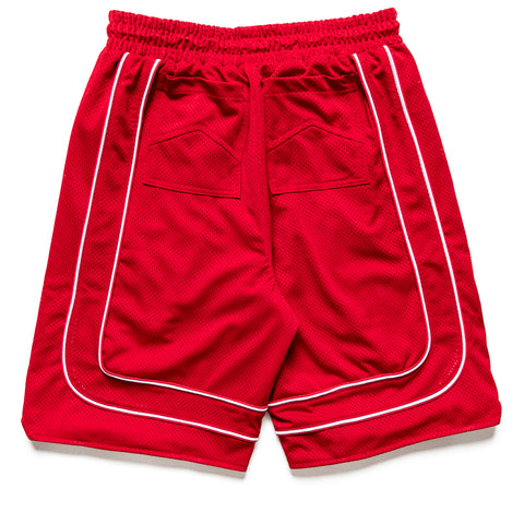 Rhude Mesh Piping Baggy Track Shorts - Red/White