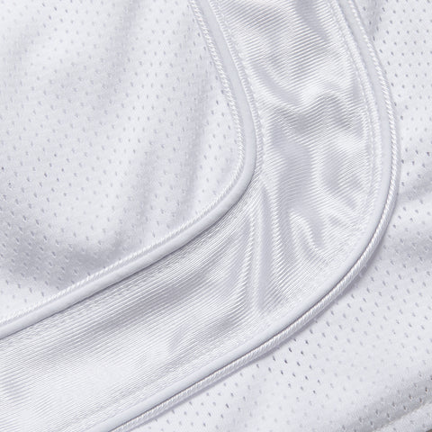 Rhude Mesh Piping Baggy Track Shorts - White/White