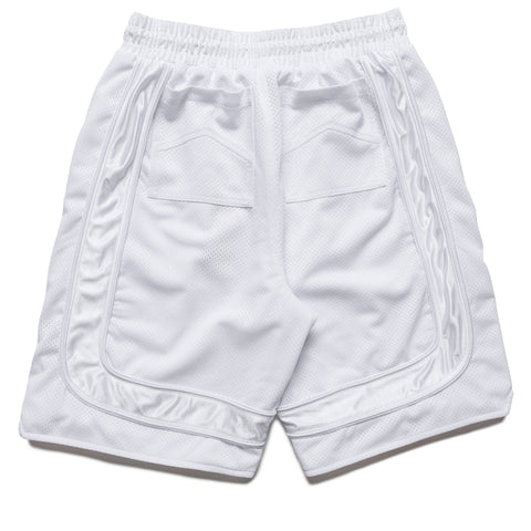Rhude Mesh Piping Baggy Track Shorts - White/White