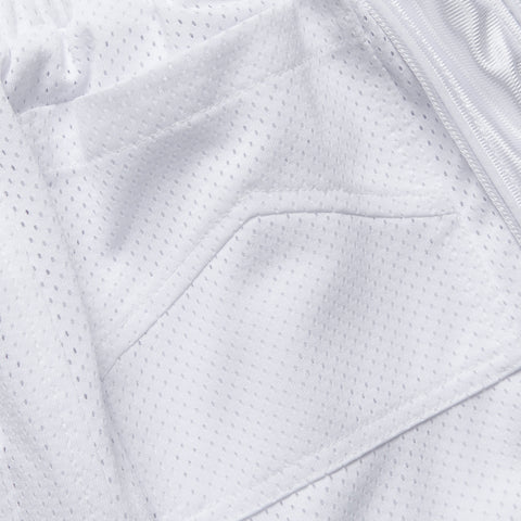 Rhude Mesh Piping Baggy Track Shorts - White/White