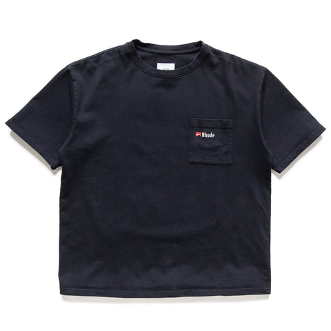 Rhude Moonlight Wolf Pocket Tee - Vintage Black/White