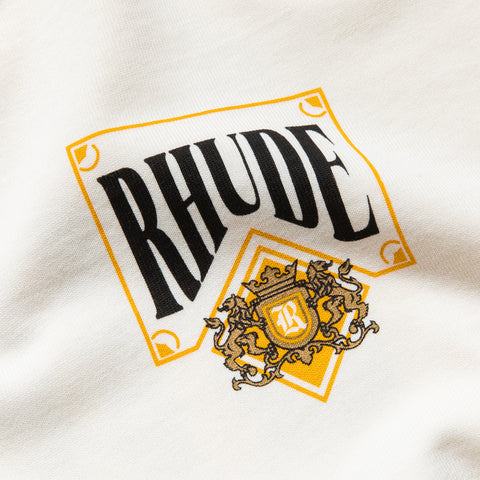 Rhude Playing Card Tee - Vintage White/Yellow