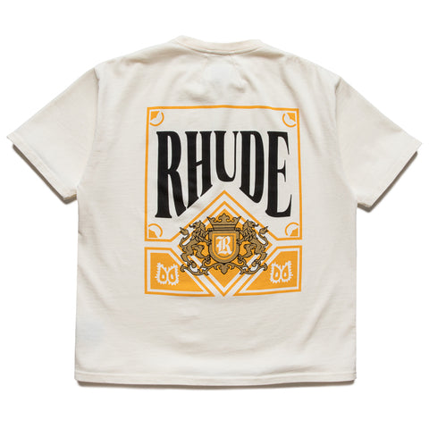 Rhude Playing Card Tee - Vintage White/Yellow