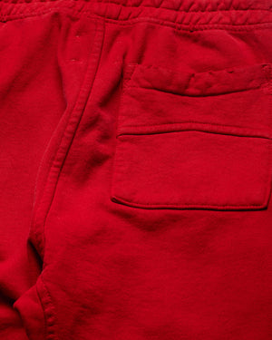 Rhude Desert Racing Script Cuffed Sweatpants - Washed Red/White